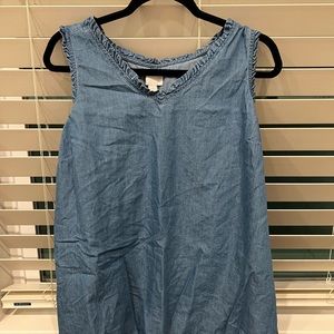 Maternity AGlow jean blouse with belt